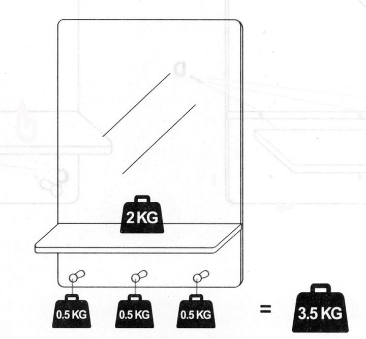 Productafbeelding Champ Spiegel met plank (35 x 50 cm)