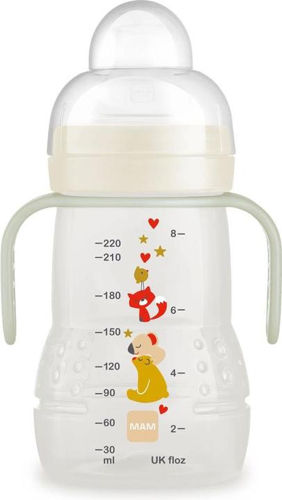 Produktbild MAM Babyflaschen PP-Flasche Trainer + Night 220 ml - Beig (220 ml)