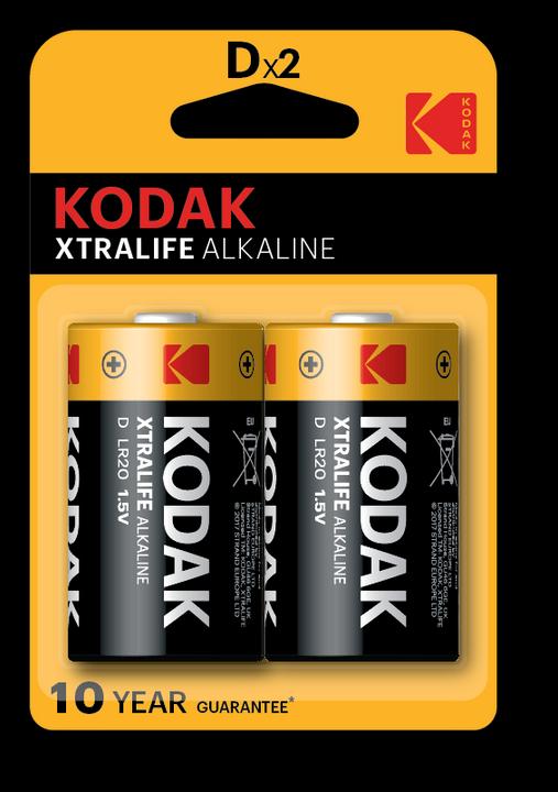 Actual product image Kodak KDXLR20PB2 - Disposable battery - D - Alkaline - 1.5 V - 2 piece(s) - 15500 mAh (2 pcs., D, 15500 mAh)