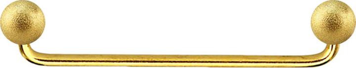 Immagine prodotto Star Piercing Surface Barbell vergoldet 90° mit zwei Kugeln gesprenkelt (Acciaio chirurgico 316L)