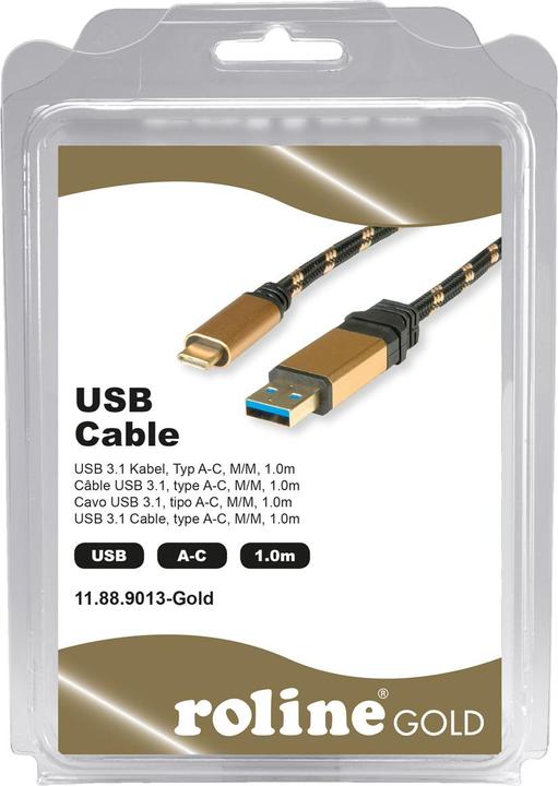 Actual product image Roline GOLD USB cable (1 m, USB 3.1, 4.50 W)
