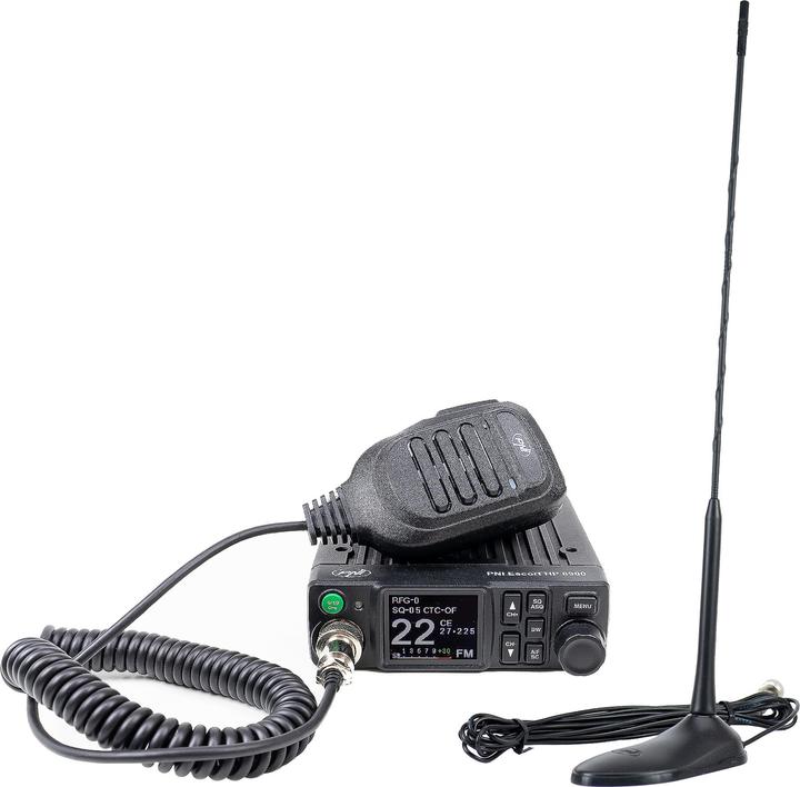 Image du produit PNI CB Escort HP 8900 ASQ paquet radio, 12-24 V + Extra 45 antenne CB avec embase magnétique
