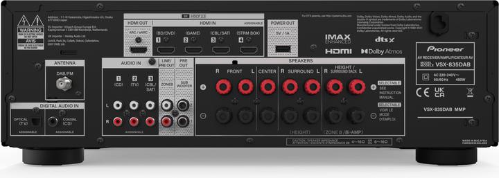 Actual product image Pioneer VSX-835D (7.2 channels, DAB, FM)