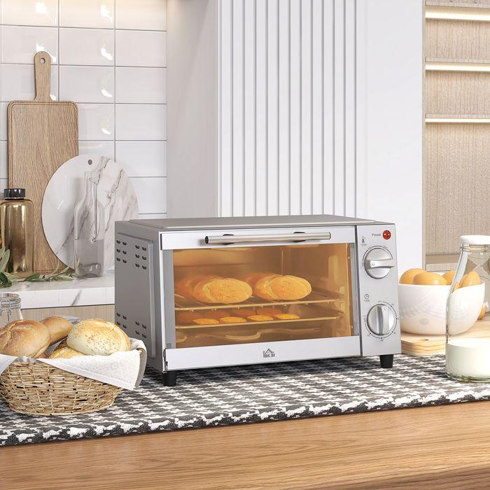 Actual product image Swisshandel24 Minibackofen 9L Mini Ofen mit Backblech, Grillrost, 100 °C-230 °C Edelstahl, silber