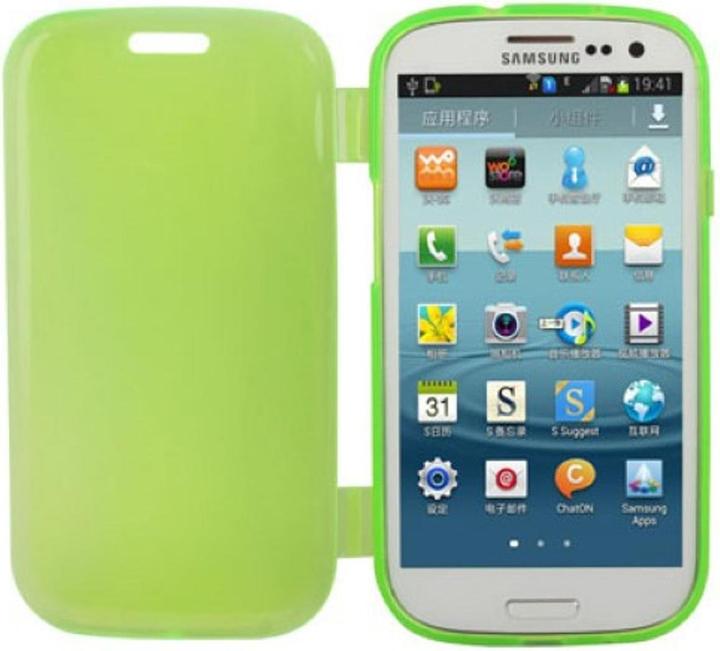 Produktbild König Design Handyhülle Flip Quer für Handy Samsung Galaxy S3 Hellgrün (Samsung Galaxy S3, Samsung Galaxy S3 Neo)