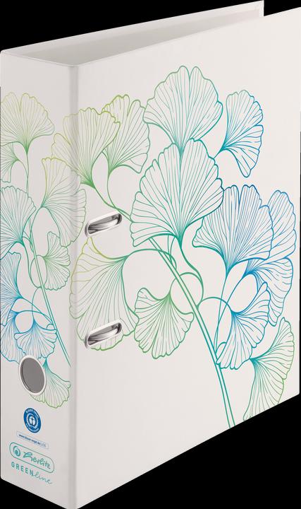 Immagine prodotto Herlitz Cartella MaX GREENline Ginkgo 8 cm, Grigio (A4, 80 mm, 1 Pezzo/i)