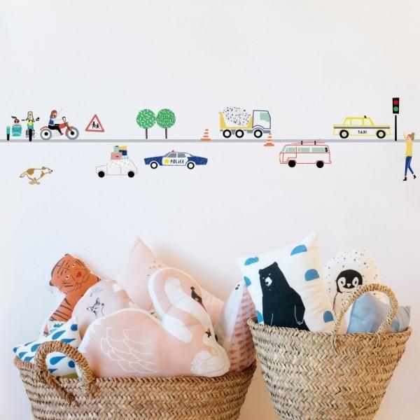 Image du produit MIMI'lou MIMIlou stickers muraux bordure 5 m, Traffic