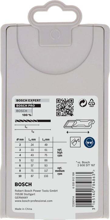 Produktbild Bosch Zubehör PRO Stainless Steel HSS-Co Spiralbohrer-Set, 7-tlg. (2.0, 3.0, 4.0, 5.0, 6.0, 8.0, 10.0)