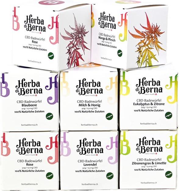 Produktbild Herba di Berna CBD Badekugel Eukalyptus & Zitrone (Badekugeln)