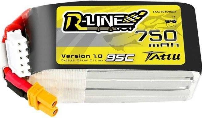 Produktbild Tattu R-Line 750mAh 14.8V 95C 4S1P JST-XHR Battery (14.80 V, 750 mAh)