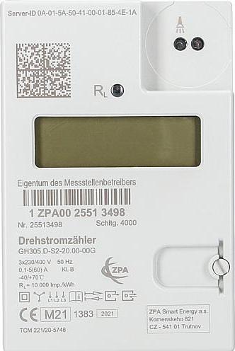 Produktbild Counttec Drehstromzähler eHz Lieferung/Bezug A-/A+ ZPA