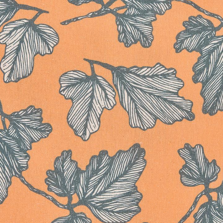 Produktbild Beliani Dekokissen Blättermotiv orange / schwarz 45 x 45 cm 2er Set SPIREA (45 x 45 cm)