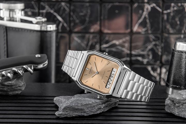 Produktbild Casio Damenuhr AQ-230A-4AMQYDF + BOX (Digitaluhr, 28 mm)