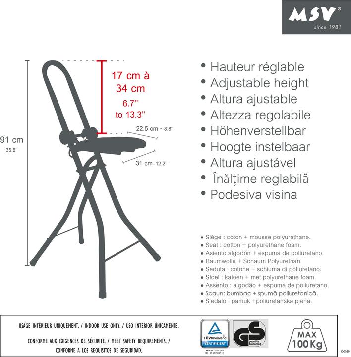Produktbild MSV Bügelstuhl