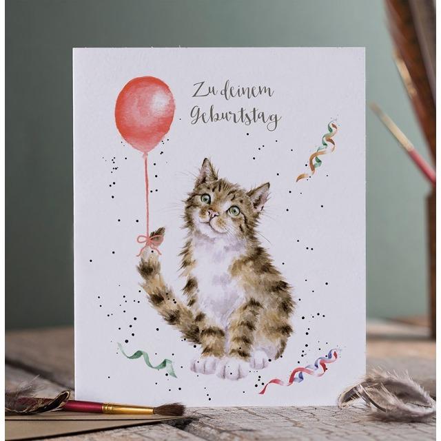 Produktbild Wrendale Design Geburtstagskarte - Katze ZU DEINEM GEBURTSTAG Wrendale Designs (1 Stk.)