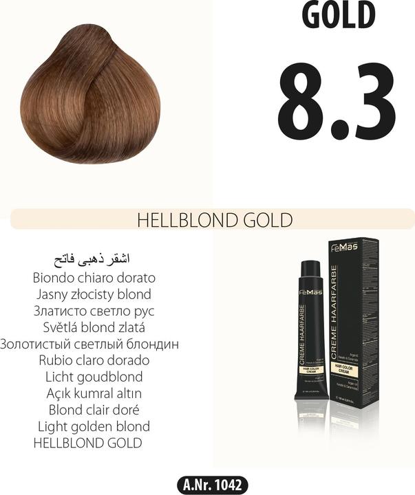 FemMas (8.3) Haarfarbe Hellblond Gold 100ml (Hellblond gold)