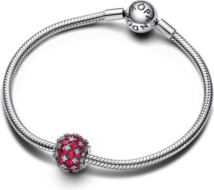 Immagine prodotto Pandora Ciondolo rotondo scintillante con pavé rosa (Argento 925)