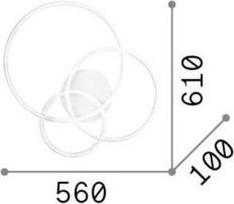 Immagine prodotto Ideal lux FRAME Plafoniera LED 41W bianco bianco caldo 255019 (5250 lm)