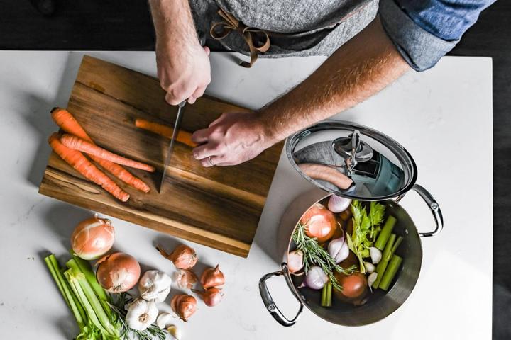 Actual product image de Buyer Prima Matera cooking pot induction, with lid (24 cm, Pot, Copper, Stainless steel)