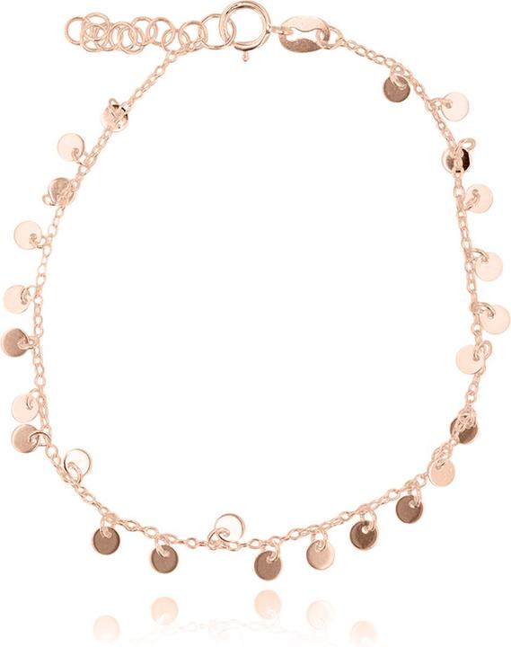 Leyda Armkete Plaquetten (19.50 cm, vergoldet 750 / 18 K Gold, Silber 925)