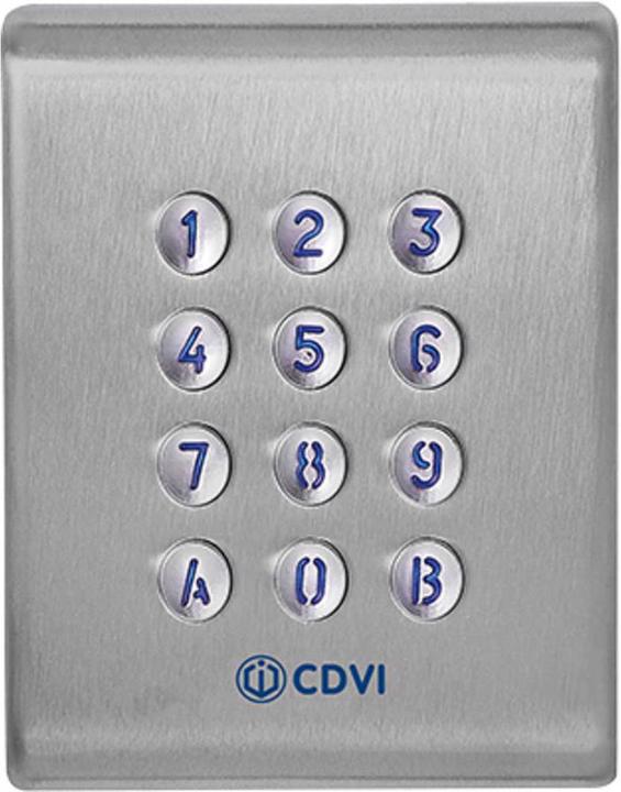 Image du produit CDVI F0201000053-G Serrure à code 12 V, 24 V, 48V IP65 compatible Bluetooth, avec touche éclairée (Combinaison électronique de chiffres)
