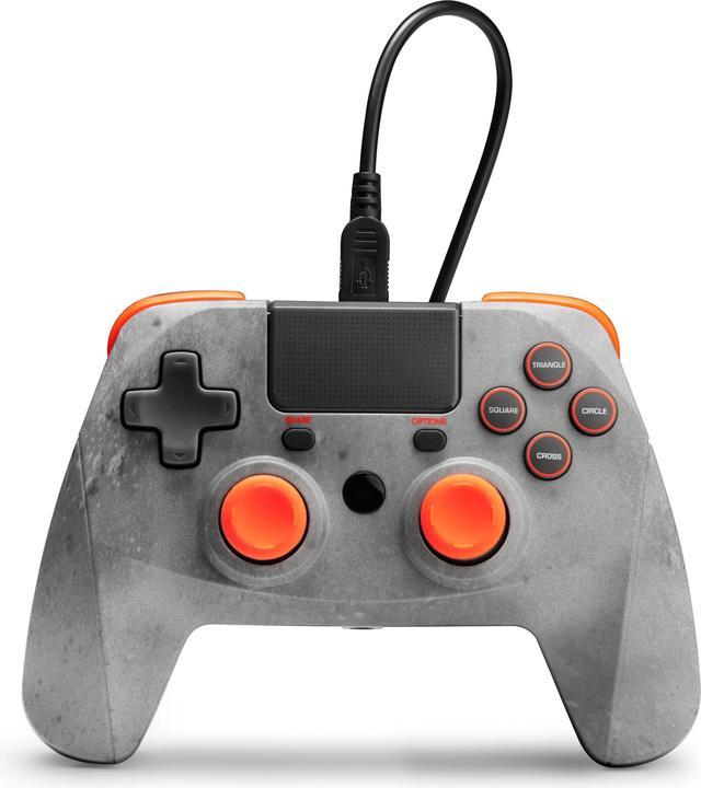 Actual product image Snakebyte Pad 4 S Wireless PS4 Controller - gray orange (PC, PS4)