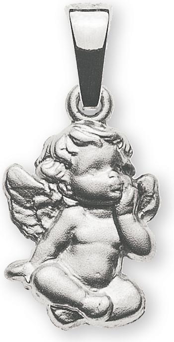 Image du produit Wassner Pendentif ange gardien assis en tailleur en or blanc 18K (Or 750)
