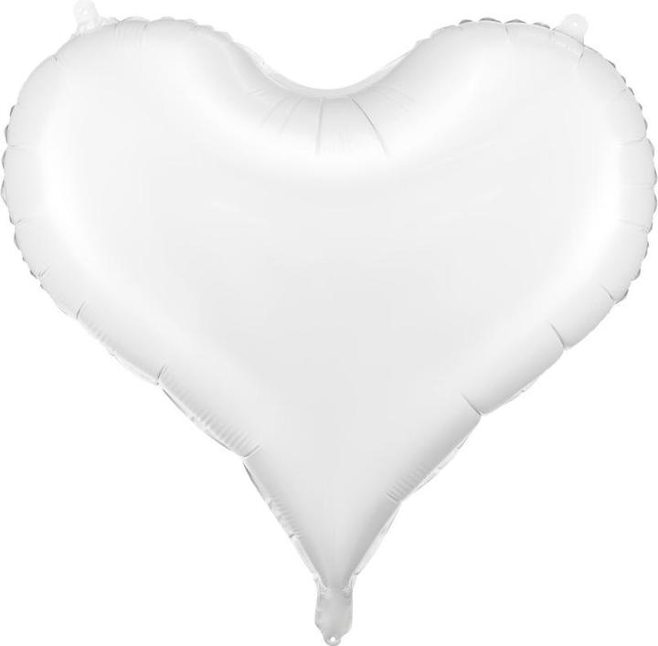 Produktbild Partydeco Ballon en alu - Coeur blanc - 75cm (1 x)