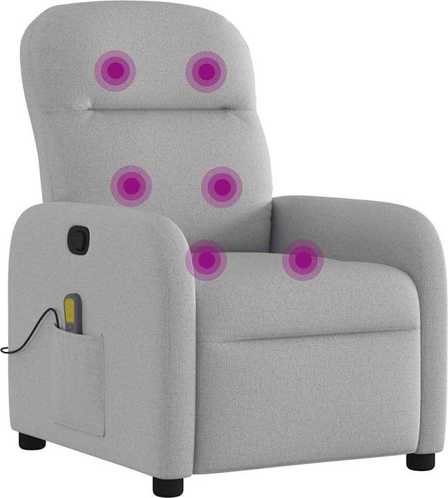 Actual product image VidaXL Massage chair electric cloud grey fabric