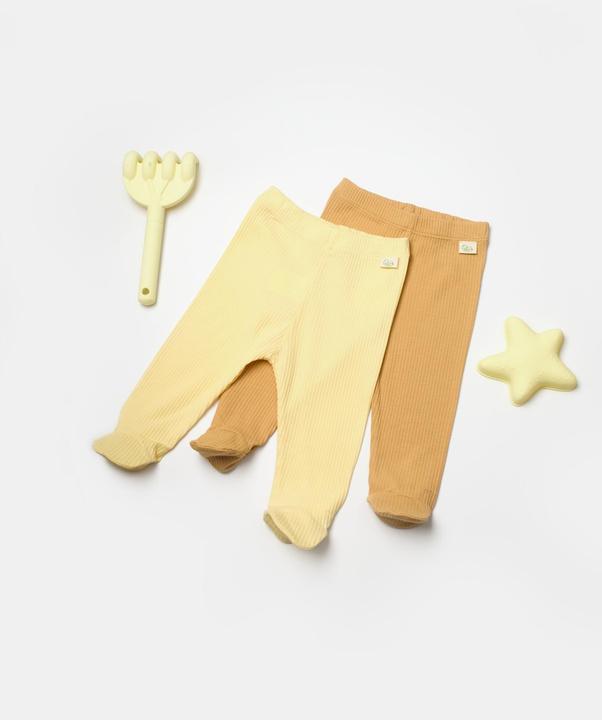 Produktbild BabyCosy Strickhose mit Fuss, 2 Pack (68)