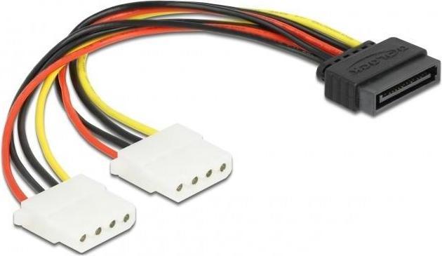 Actual product image Delock Y power cable SATA - 2x Molex 0.2 m