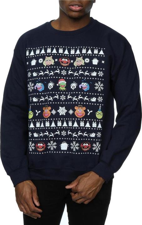 Immagine prodotto Disney The Muppets Christmas Heads Felpa Uomo (M)