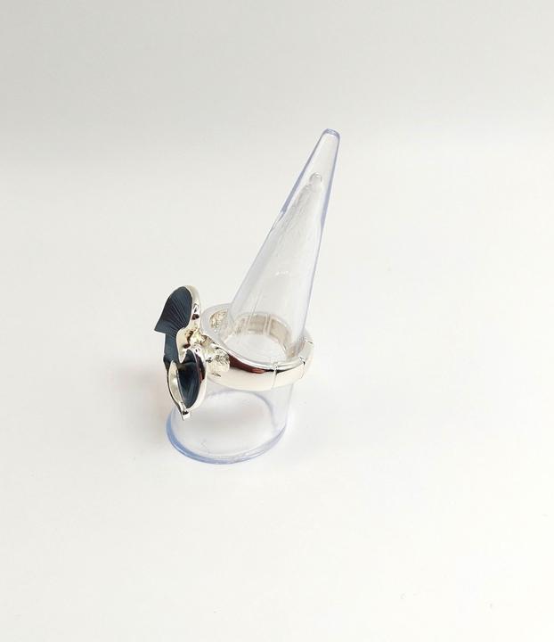 Immagine prodotto Signé Anello Signè Anello da donna elastico rodiato color argento Taglia unica Fiore Grigio N.14 (18, 19, 20, 21)