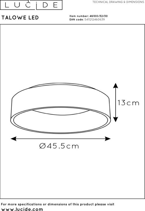 Actual product image Lucide Talowe (1800 lm)