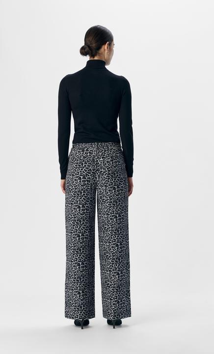 Image du produit Object Pantalon imprimé léopard à jambe large (36)
