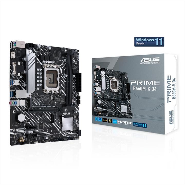 Actual product image ASUS Mainboard||Intel B660|LGA1700|MicroATX|Memory DDR4 (LGA 1700, Intel B660, mATX)
