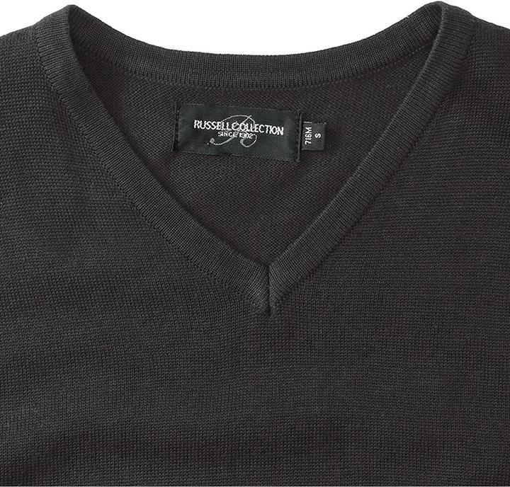 Actual product image Russell Collection Knit Sweater With V Neckline (L)