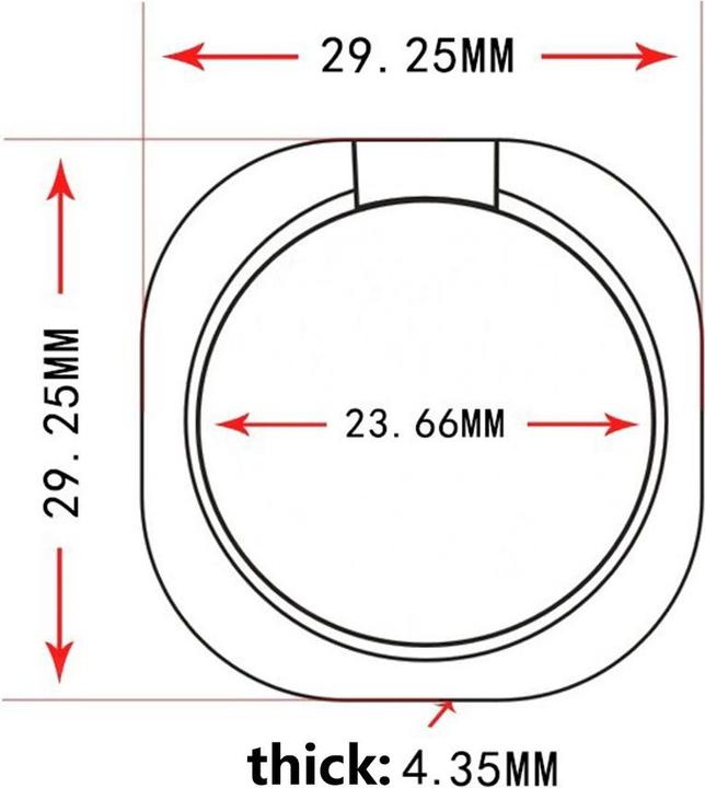 Produktbild PhoneLook Support Ring 360° Austauschbare Finger & Einhand Haltering für Smartphone / Tablets -