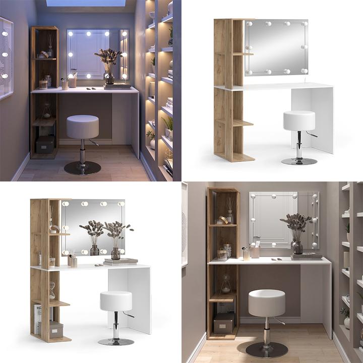 Produktbild Vicco Tower mit Hocker und Beleuchtung (122.5 x 55.5 x 76 cm)