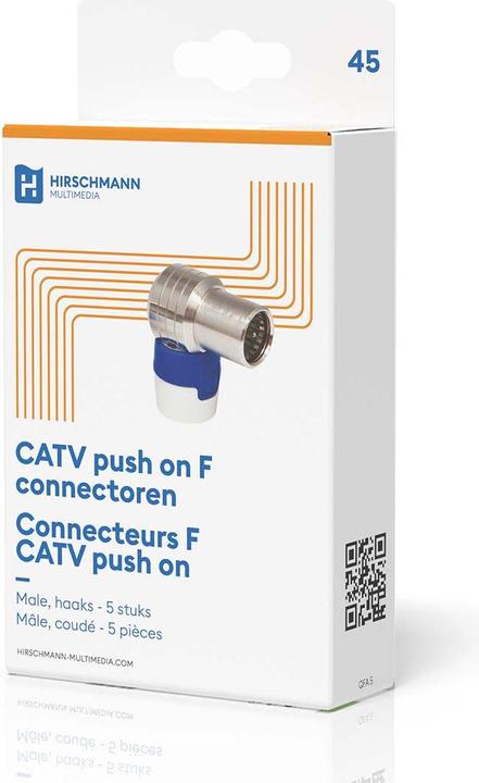 Produktbild Hirschmann QFA 5 Angled push-on quick F connector (Antennenkabel)