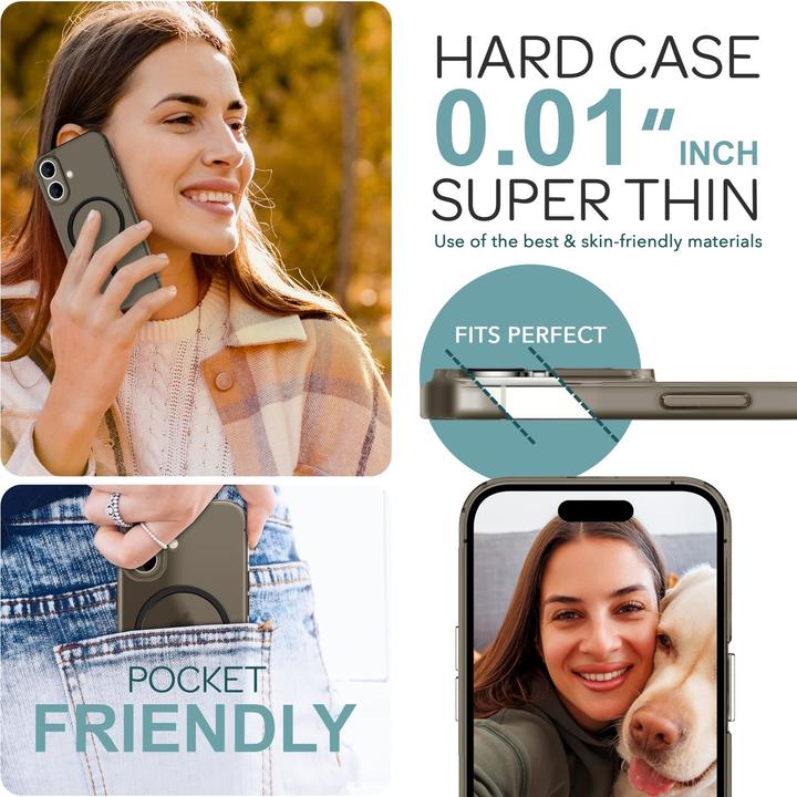 Produktbild Nalia Extrem Dünnes 0,3mm Hard-Case mit MagSafe, Matte Hülle (Apple iPhone 16)