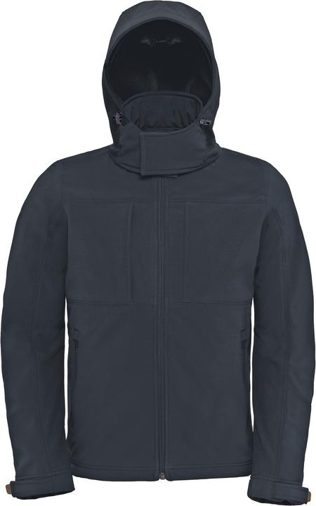 Produktbild B&C SoftshellJacke mit Kapuze FleeceInnenfutter atmungsaktiv wasserabweisend winddicht (L)