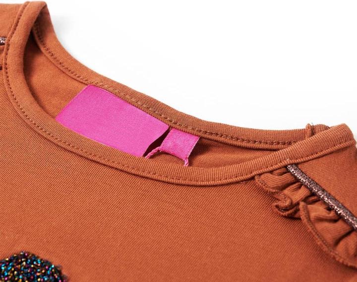 Immagine prodotto VidaXL Camicia da bambino a maniche lunghe Cognac 116,Materiale: 95 % cotone. 5 (116)