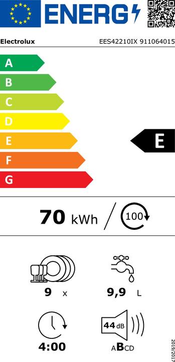 Energy Label Electrolux Zmywarka EES42210IX