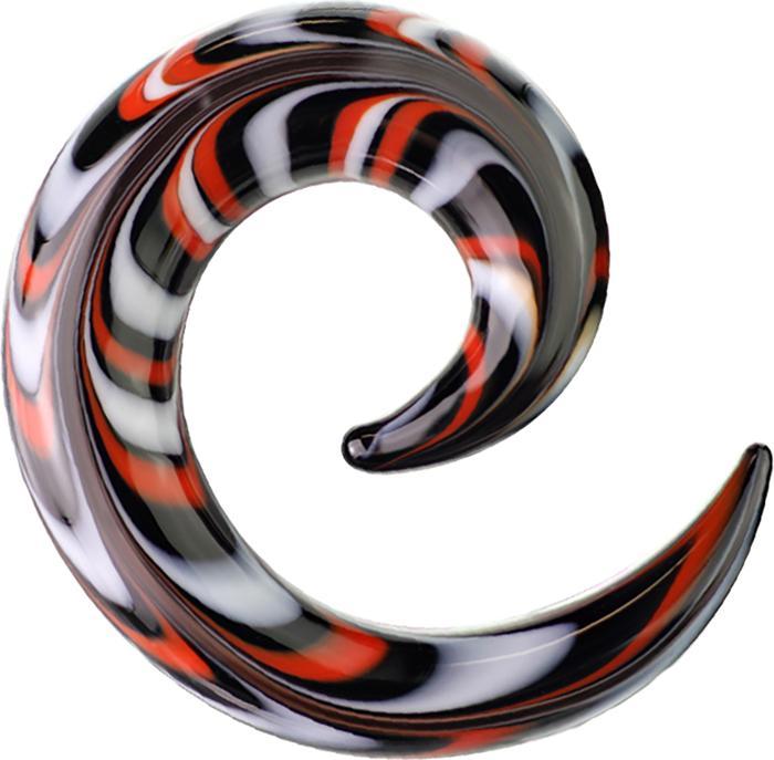Star Piercing Dehnspirale mehrfarbig (ohne Messing, Glas)