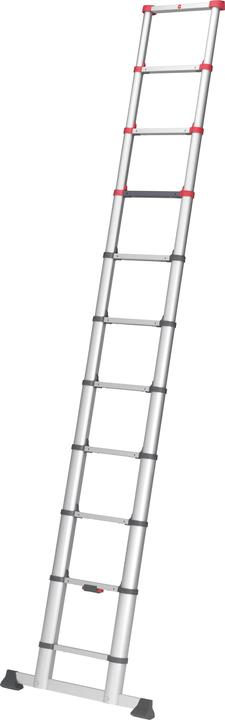 Actual product image Hailo FlexLine, aluminium safety telescopic ladder, 11 rungs (Single ladder, 99 cm)