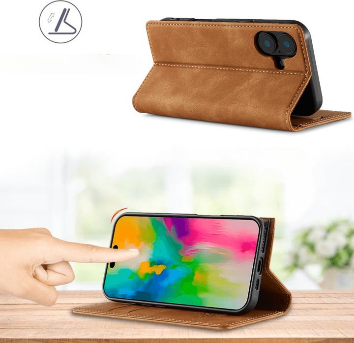 Produktbild LC.Imeeke iPhone 16 - Flip Case Vintage (Apple iPhone 16)