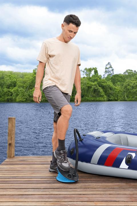 Image du produit Bestway 62004 / 24 Pompe à air à pied Noir, Bleu Bateaux pneumatiques