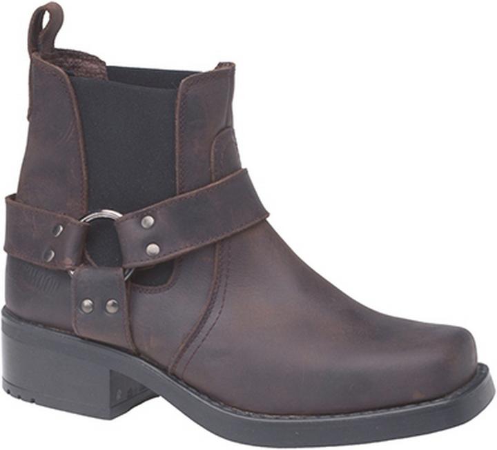 Actual product image Woodland Scenics Gringos Harley Harness leather ankle boots (43)