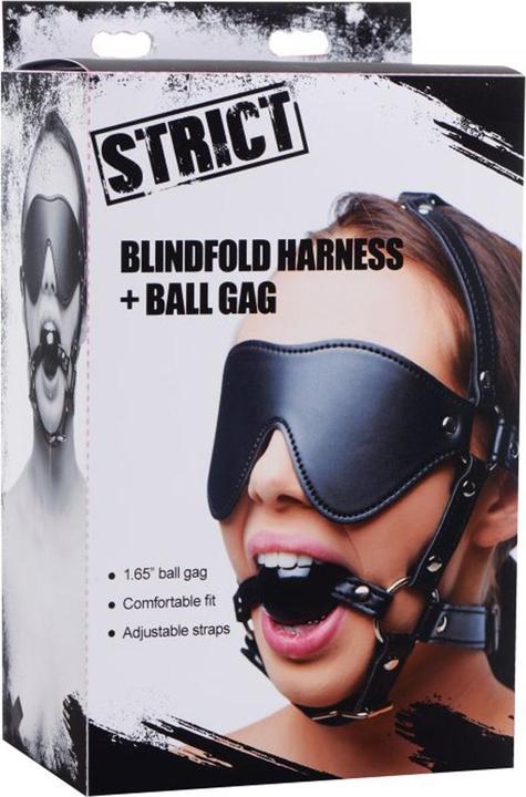 Actual product image XR Brands Kopfgeschirrr mit Augenbinde und Knebel